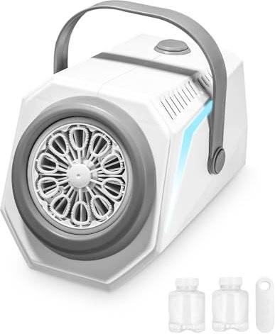 Ixydor Tvålbubbelmaskin, bärbar såpbubbelmaskin, automatisk bubbelmaskin, barn 20 000/min, bubbelmaskin, elektrisk bubbelleksak för scener, bröllop, påsk, karneval
