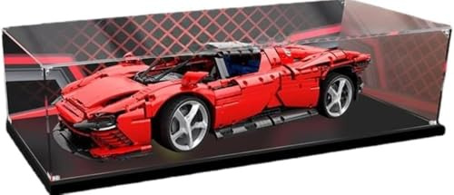 Vetrina Acrilica per 42143 Technic Ferrari Daytona SP3, Teca Antipolvere, Acrylic Display Case Box Trasparente, Vetrinetta per modelli da collezione, 62 x 30 x 20 cm (PH-3mm)