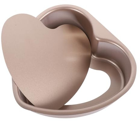 UTHCLO Teglia Per Torte Forma Di Cuore Acciaio Inossidabile Stampo Per Dolci Per Occasioni Come Matrimoni e Feste Facile Da Sformare e Pulire