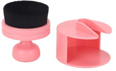 Nail Art Dust Powder Remover Brush, Professional Fluffy Soft Nail Art Dust Cleaning Brush for Nail Trimming Cleaning Makeup Brush Tools (Pink)