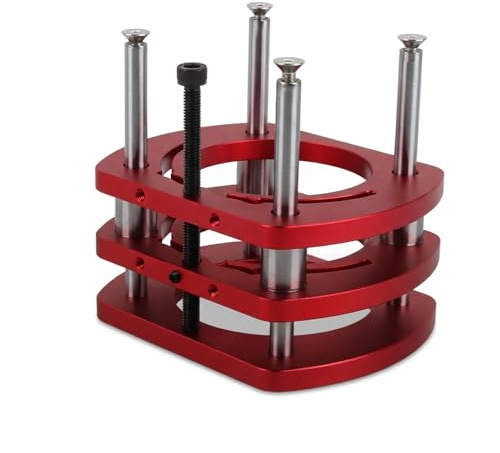 Base élévatrice pour défonceuse à faire soi-même – Accessoire de table de défonceuse précis, serrage ferme à quatre mâchoires, manivelle réglable en hauteur, aluminium durable et acier inoxydable