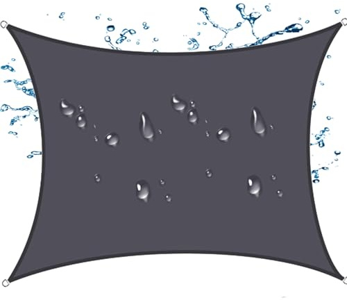 YWBXSHKD Vela Ombreggiante Rettangolare 4x6m, Vela Ombreggiante Impermeabile, Vele Ombreggianti Protezione Raggi UV 95%, Vela Parasole per Terrazza, Giardino, Balcone