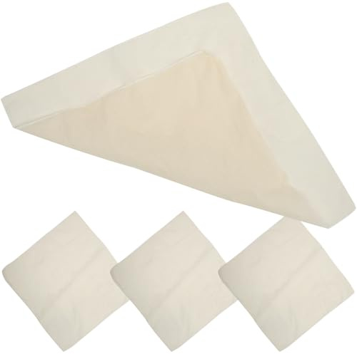 HOUDERCO 4 Pezzi Panni Filtranti in Garza Fine per Tofu e Latte di Soia, Tessuto Alimentare Quadrato 60 Cm, Setaccio da Cucina Multiuso per Filtrare Yogurt e Succhi Naturali