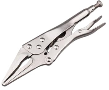 Mautopily 6 Inch Long Nose Locking Pliers | Heavy Duty, Needle Nose Mole Grips Vice Grips, Carbon Steel, For Welding, Mechanical Repair & Metal Fabrication