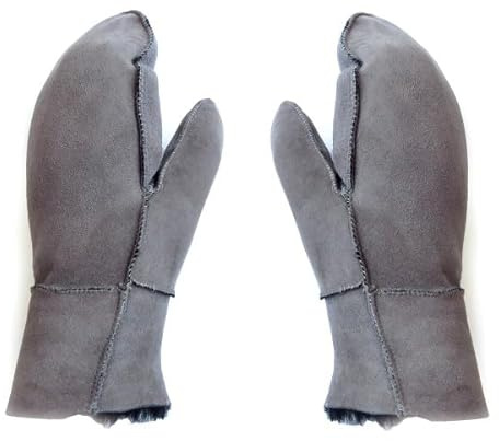 Sonia Originelli Fausthandschuhe aus Echtleder und Lammfell Schaffell warm und kuschelig