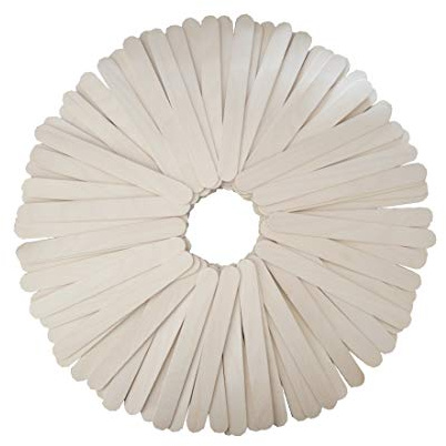 B2Q 100 Stück Holzspatel 1,7 x 15 cm – Wachsspatel & Zuckerpaste Spatel zur Haarentfernung – Einweg Holzstäbchen für Waxing, Sugaring & Enthaarung