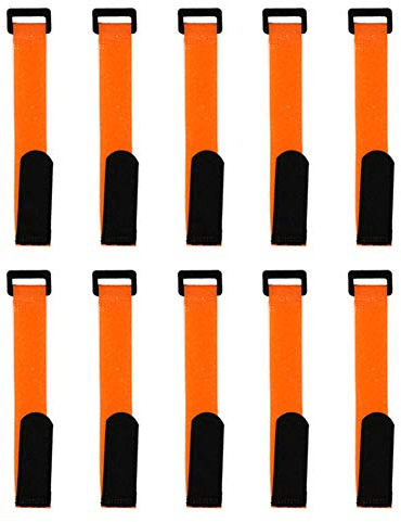 Fahrrad Spanngurt, Asudaro 10St Befestigungsriemen Kabelbinder Organizer Zurrgurt Spanngurt Verstellbarer Klettverschluss mit Kunststoffschnalle Nylon-Krawattengurte 30cm Klett-Kabelbinder,Orange
