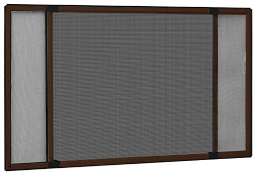 vidaXL Mosquitera Extensible para Ventanas Malla Deslizante Insecto Mosca Avispa Abeja Balcón Terraza Persiana Protección Marrón (100-193) X75 cm
