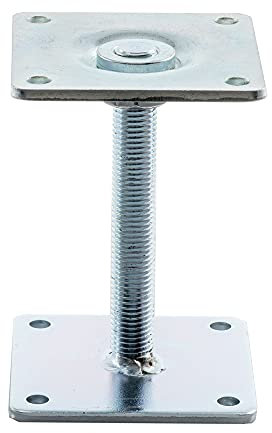 8 x PFOSTENTRÄGER TYP P HÖHE VERSTELLBAR BIS 160 MM STAHL VERZINKT