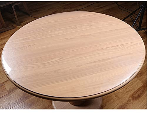 YHBZ Matte transparente Tischdecke,3mm Runde PVC-Tischmatte,Tischschutzfolie,wasserdichte Tischfolie,für Esszimmer Couchtischunterlage Möbelteppiche,φ60cm/24in