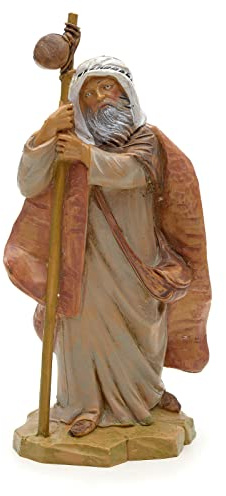 Holyart Krippen von Fontanini: Krippenfigur eines Schäfers 12 cm Fontanini