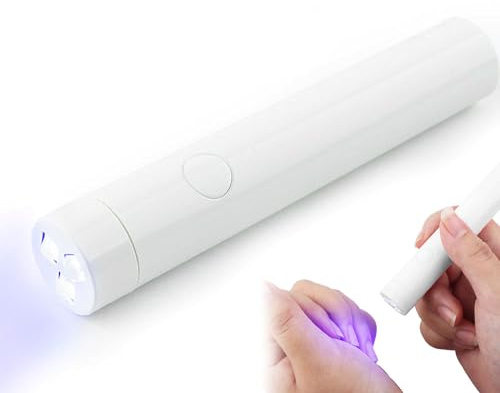 Lampada per Unghie, Lampada per Unghie a LED Penna Manicure Portatile Fototerapia Asciuga Unghie UV Luce Bianca Singolo Dito, Mini Luce Flash per Lampada per Gel UV a LED Lampada per Unghie Asciugaman