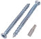 SKIR'CO (10 piezas) Tornillos de hormigón chapados en zinc de 7,5 x 92 mm, cabeza avellanada, tornillos de mampostería