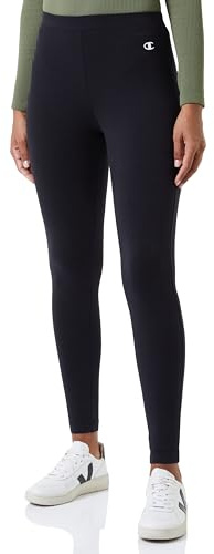 Champion Legacy Basics W-Cotton Lycra High-Waist Leggings Mujer, Negro, S