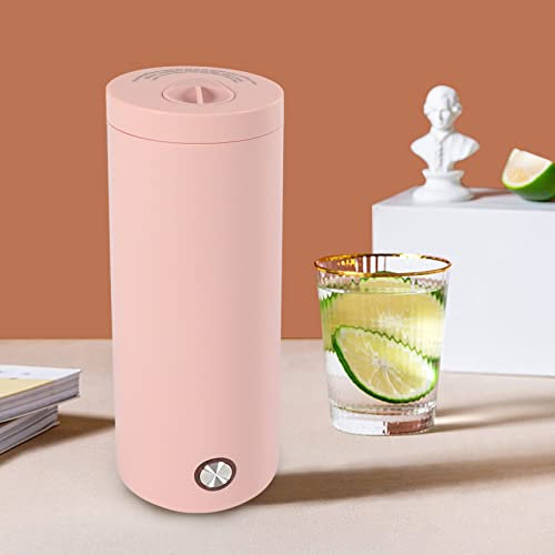 TaNeHaKi Bouilloire éLectrique,Mini Thermos 400 Ml,Petite Bouilloire De Voyage Avec Cordon D’Alimentation SéParable,Avec Inoxydable 304,Bouton,Bouilloire USB