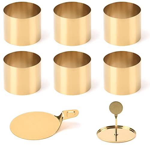 Guowall Cake Rings Set, Stainless Steel Dessert Moulds with Press & Spatula