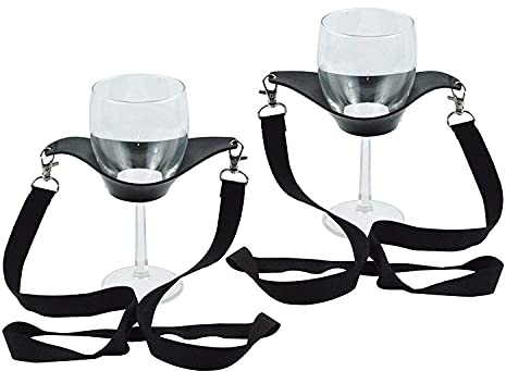 SGerste 2pcs Hals Lanyard Weinglas Halter Lanyard Tragbare Halter für Weingläser zum Aufhängen um den Hals - für Wein Wandern oder BBQ Party