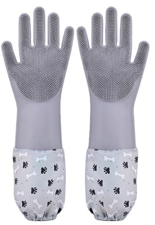 Fellpflegehandschuhe für Haustiere, Katzenbürsten für sanftes, Badehandschuhe für Haustiere mit Silikonkörper für Tiere, Hundewaschhandschuhe für Hunde mit langem und kurzem Haar, Katzen