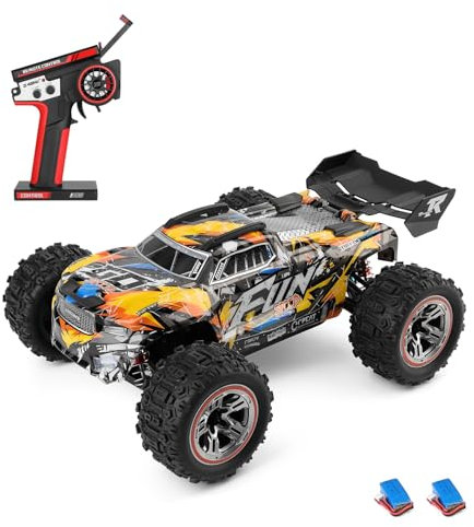 Goolsky Ferngesteuertes Auto, RC Car 2,4 GHz, 1/18 All-Terrain-Ferngesteuerter LKW, 60 km/h Hohe Geschwindigkeit RC Auto Offroad Geländewagen Crawler mit bürstenlosem Motor LED-Licht