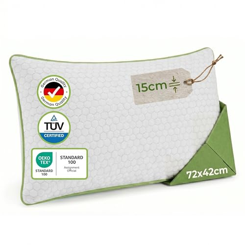 Limarmo Orthopädisches Nackenstützkissen - Kopfkissen Kopfkissen Seitenschläfer aus Memory Gelschaum | Kissen für Seiten- und Rückenschläfer | Deutsche Qualität (710x420x150 mm)