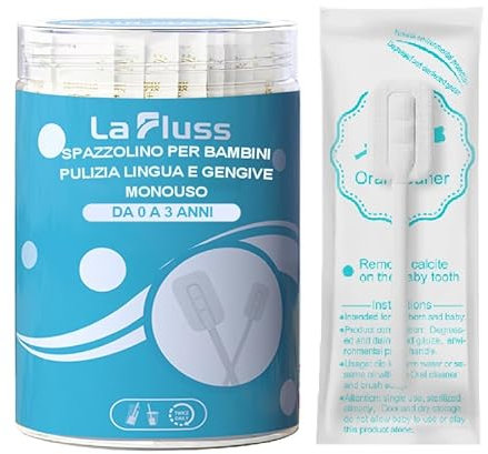La Fluss Baby Oral Cleaner 30 pcs, Tongue Cleaner for Newborn, Gum Cleaner, Infant Dental Care from 0 to 24 Months