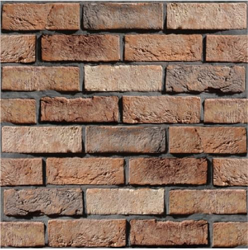 Hyesrtey 10 Stück 3d Wandpaneele Steinoptik Selbstklebend, 30 × 30 cm Wandverkleidung aus Kunststoffplatten, Wasserdicht PVC Backstein Tapete für Wohnzimmer,Schlafzimmer,Küche (Roter Ziegelstein 1)