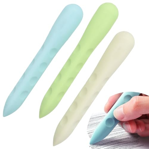 3 Pièces Gommes Colore?Es,Gomme en Forme de Crayon,Gommes à Trou Surdimensionné Effaceur de Trous Caoutchoucs Gomme en Caoutchouc Pour école Croquis Bureaux Dessin Peintures-Style 1