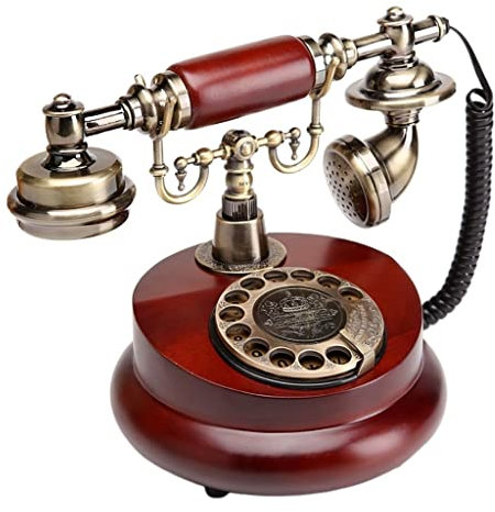 CAFIEDR telephone Retro VAntique Style Desk Fixed Telephone, Rotary Button Dial Home Office Corded Phone home phone,Telephones