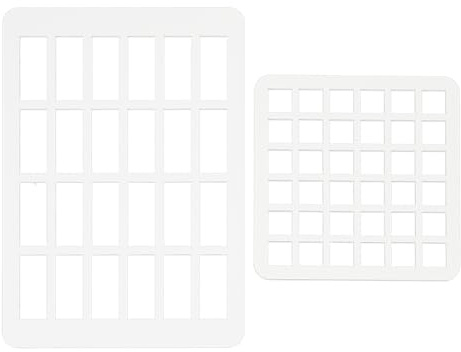 BENECREAT 2 st rektangelformade tårtmallar, akrylritningsschabloner för tygväggar, hantverk, konst, papper, heminredning, 21 x 14,7 cm