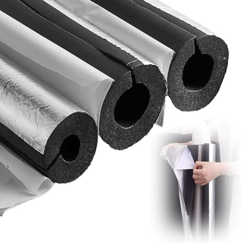 95cm Frostschutzisolierrohr für Den Außenbereich Schaumstoff Rohrisolierung, Schlauch Rohrdämmung Schaumstoff ID 22-120 mm Flexibler Isolierschlauch, Selbstklebend Frostschutz Rohrisolierung(TK 20mm =