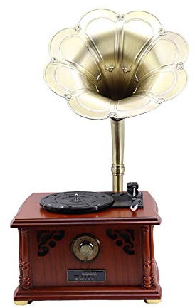 MOKLYF Tocadiscos Tocadiscos Madera Maciza Tocadiscos de Vinilo Fonógrafo Tocadiscos Retro para Uso Diario(