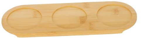 IMIKEYA Tavola in Bambù Portabevande Scomparti Vassoio Per Bicchieri Da Vino Tavola Per Bevande Per Bar e Uso Domestico