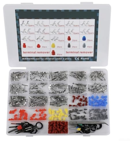 Kfz-Elektro-Steckverbinder-Set mit 500 Pins und 18 Terminal-Entfernungswerkzeugen für einfache Reparaturen