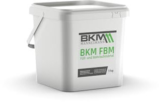 BKM.Mannesmann FBM Füll- Bohrloch-Mörtel 5 kg, schnell erhärtender mineralischer Trockenmörtel, reicht für ca. 250 Bohrlöcher