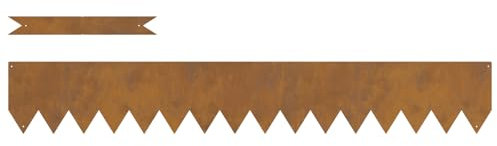 vidaXL Bordure de Pelouse 50 pcs Marron 100 x 0.05 x 20 cm, Jardin et terrasse, séparateur de pelouse Moderne, Bord de Chemin, barrière extérieure, Touche déco