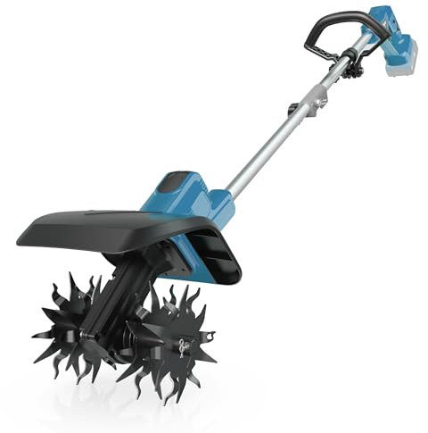 Akku-Grubber, kompatibel mit Makit 18V Akku (nur Werkzeug), elektrische Gartenfräse mit 360 U/min, 9 Zoll Fräsbreite und 6,6 Zoll Tiefe, Gartenfräse für Rasen-/Bodenbearbeitung