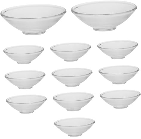 JECOMPRIS 12pcs Glass Wax Holder for Candles Decorative Candle Drip Protector Glass Taper Wax Catcher for Restaurant Hotel