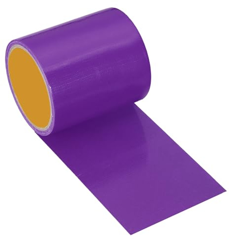 PATIKIL Cinta Adhesiva de Tela Gaffer, Cinta de Reparación Impermeable sin Residuos, 10cm x 10 M, Fácil de Rasgar, para Fotografía en Uso Industrial con Cables Eléctricos, Morado