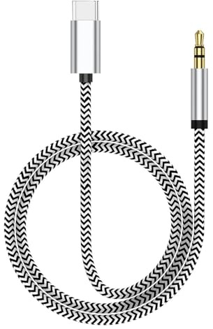 Adaptateur USB-C vers 3,5 mm Jack & Aux - Câble Audio USB-C à 3,5 mm compatible avec iPhone,galaxy'série, Autoradio, Home-Cinéma, Haut-Parleurs, Casques - DAC Intégré, Anti-Bruit, Compatible Universel