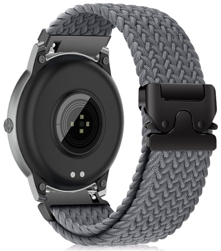 RanBluu flätat armband, elastiskt ersättningsarmband, tyg sportband, 22mm