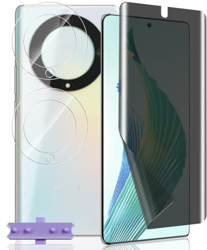 Yieehhow Protector Pantalla de Privacidad para Honor Magic 5 Lite, [1 Pieza] Anti Espía Película TPU Suave y [2 Piezas] Protector Cámara, Privacy Película Flexible para Honor Magic 5 Lite