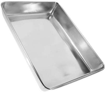 JEWEDECO Pigeon Bath Tub Thickened Stainless Steel Bird Bath Basin for Parakeets and Parrots Deep Splash-resistant Design Lightweight Bird Cage Supply for Showering and Bathing