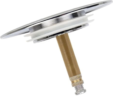 72mm Adjustable Chrome Plated Bath Plug Replacement, Solid Brass Bathtub Stopper with Double Seal Universal for Bath Tub Sink & Basin Waste