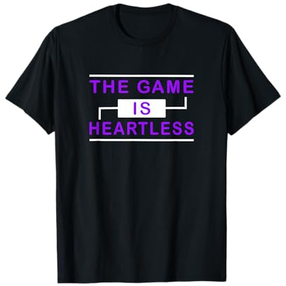 Púrpura Color El Juego Es Sin Corazón Púrpura Gráfico Camiseta