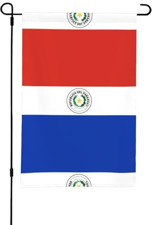 Bandera de Paraguay con impresión grande para jardín, bandera de exterior de dos caras con diseño de impresión completa