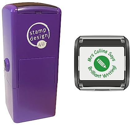 Traxx 9130 Pencil Self-Inking Stamp – 25mm Round – Green Ink | Pencil wording; 25mm round impression, Green ink; self-inking for paper and document marking.