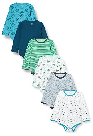 Care Unisex baby bodysuits (6-pack), Ombro Blue (747), 62 cm