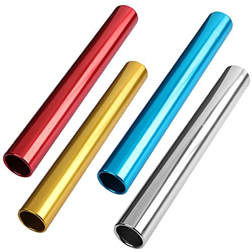 MissZM Leichtathletik-Relaisschläger aus Aluminium, Rennausrüstung für Rennteam, korrosionsbeständig, hochfest, glatte Oberfläche, geeignet für Outdoor-Sportübungen, Sportler (4 sortiert)