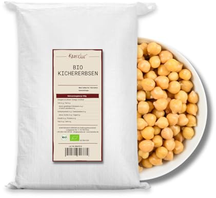 Kamelur 25kg BIO Kichererbsen getrocknet – getrocknete BIO Hülsenfrüchte ohne Zusätze, für Hummus & mehr - getrocknete Kichererbsen BIO in der Großpackung