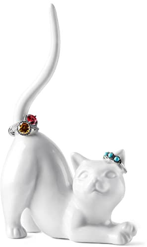 Titanape Regali per gatti da donna – Supporto per anelli di nozze, regalo divertente per gli amanti dei gatti, gatti, mamme, donne, decorazione per gatti, regalo per la perdita di simpatia del gatto